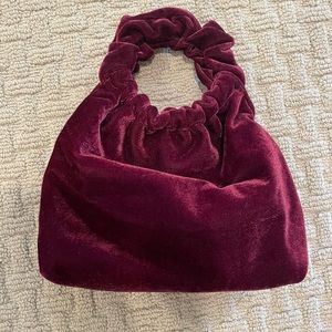 Brand new velvet crossbody handbag with straps